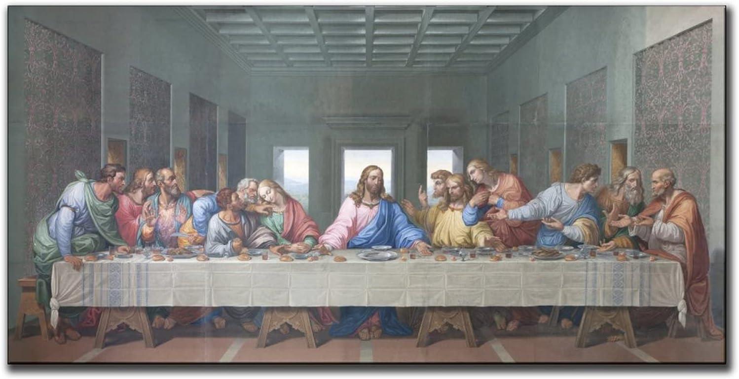SYDposter The Last Supper Christian Wall Decor Christian Art Jesus Decor Jesus Wall Decor Religious Picture Leonardo Da Vinci Last Supper Wall Art Christian Canvas Wall Art for Dining Room10*18