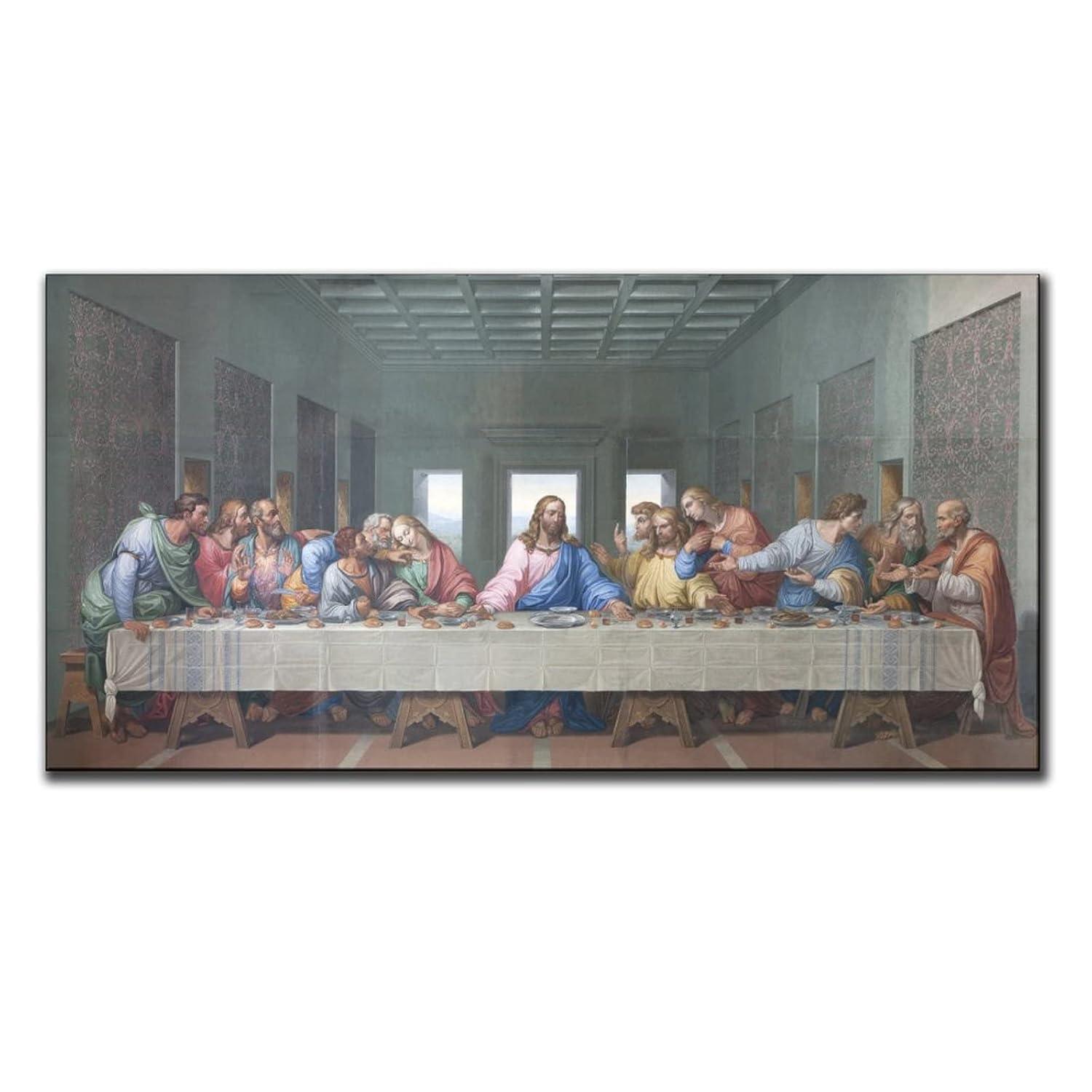 SYDposter The Last Supper Christian Wall Decor Christian Art Jesus Decor Jesus Wall Decor Religious Picture Leonardo Da Vinci Last Supper Wall Art Christian Canvas Wall Art for Dining Room10*18
