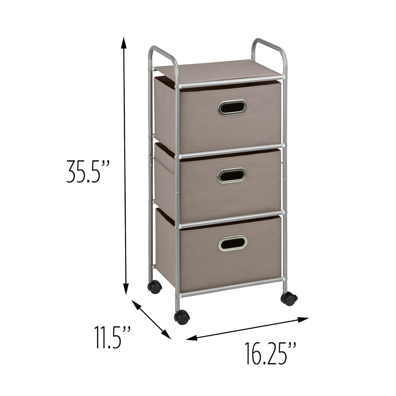 Rebrilliant Kavya 35.43'' H x 16.26'' W Utility Cart with Wheels