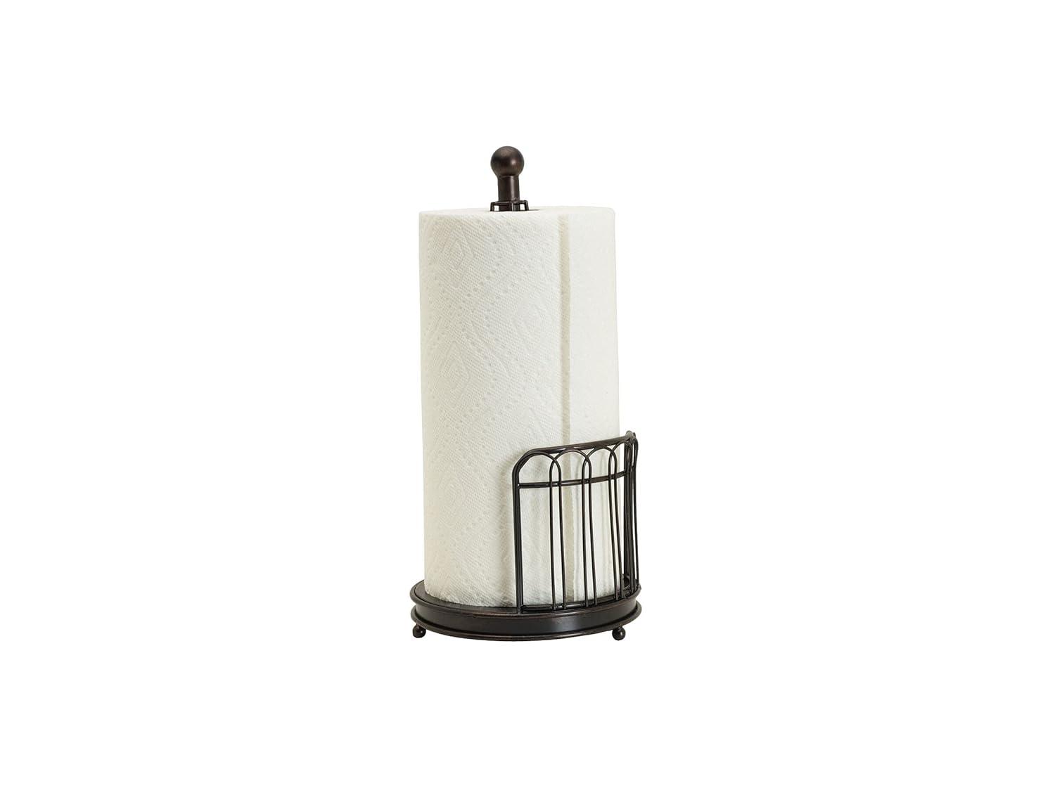 Black Wrought Iron French Countryside Paper Towel Holder