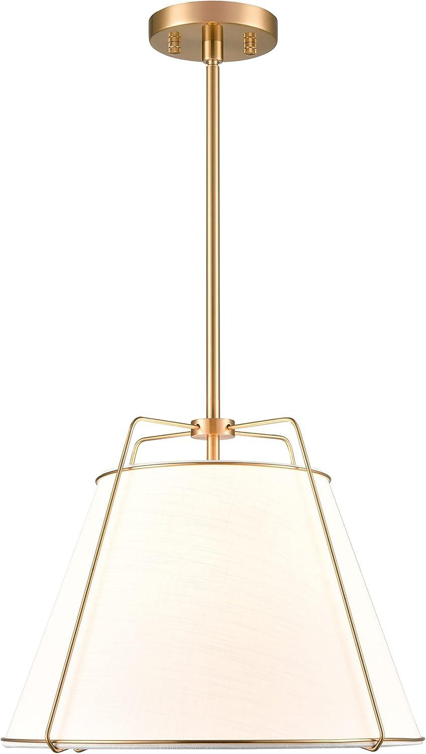 Light Society Emilio 15" Chandelier in Antique Brass/White