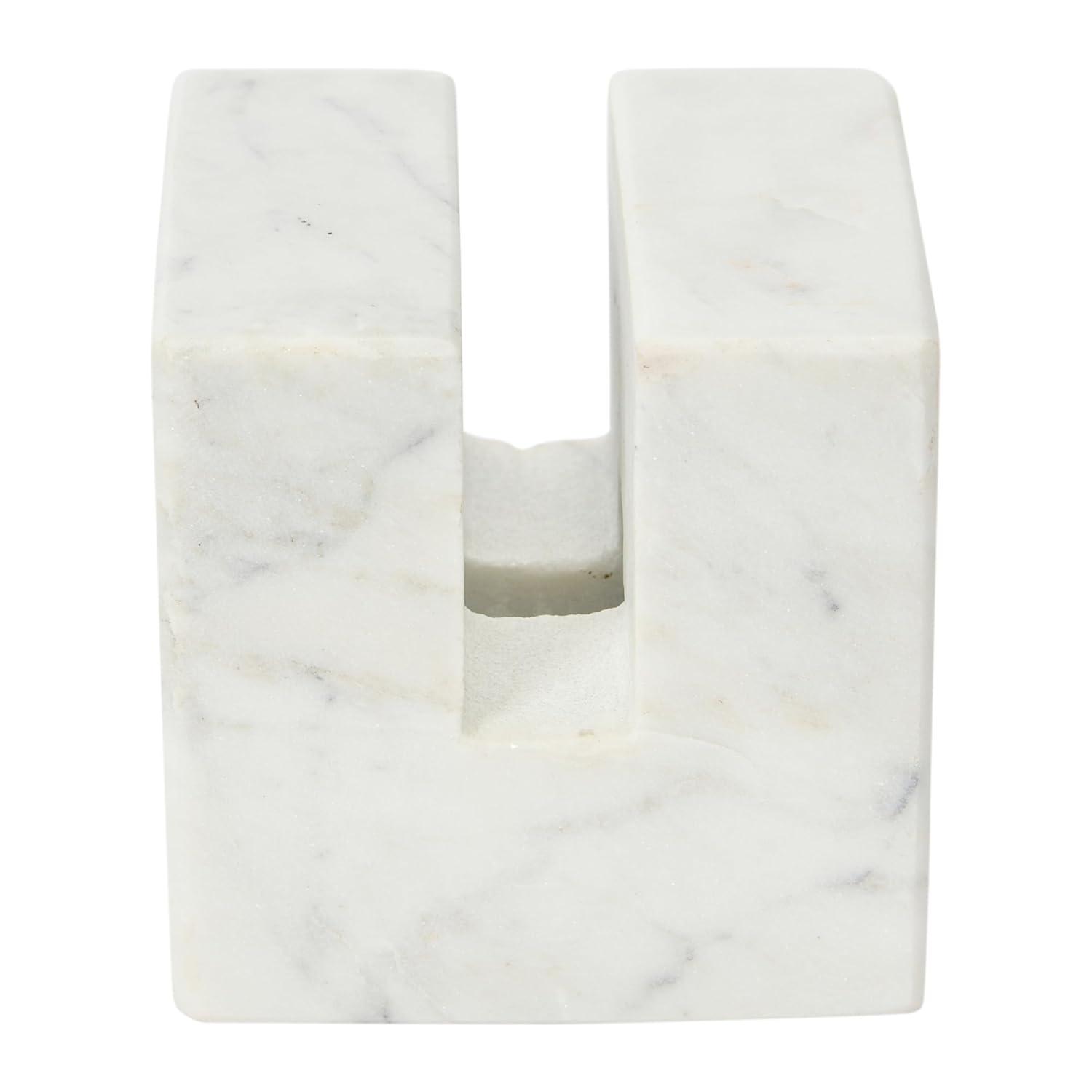 Storied Home Contemporary Marble Cookbook Stand