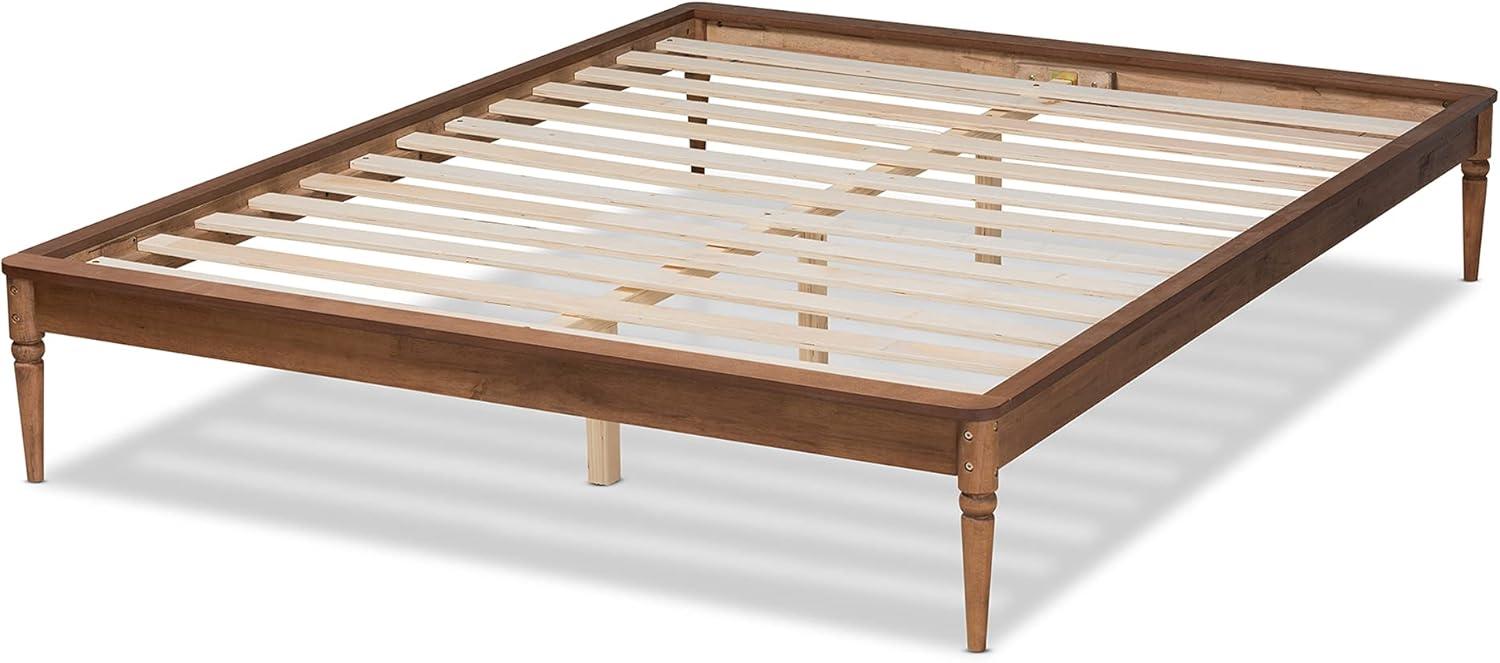 Baxton Studio Tallis Walnut Brown Finished Wood Queen Size Bed Frame