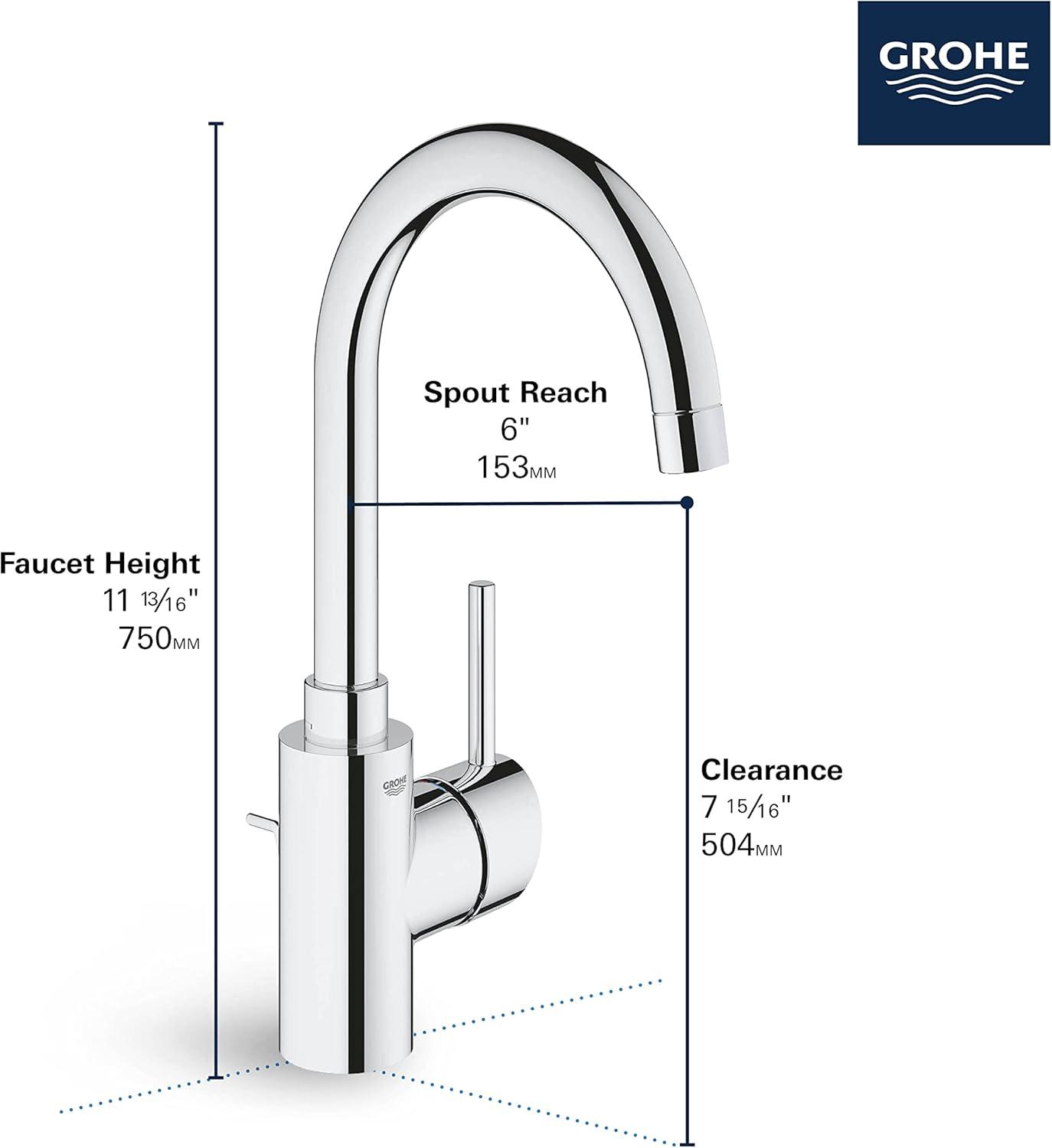 Concetto™ Single Hole Bathroom Faucet with Drain Assembly