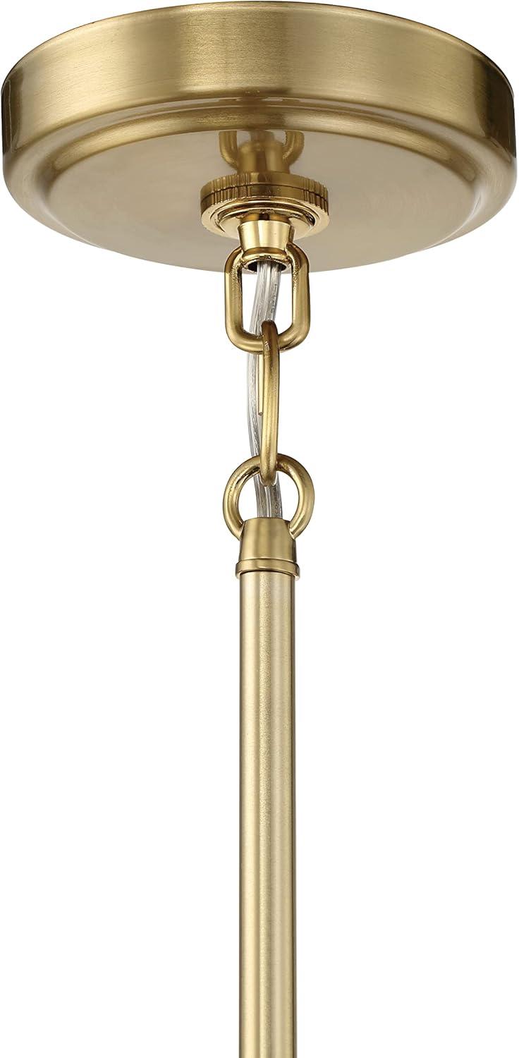Elegant Mini Pendant Light in Satin Brass with Glass Shade