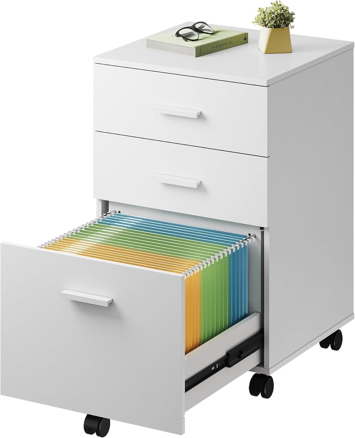 Kopelan 3-Drawer Mobile Vertical Filing Cabinet
