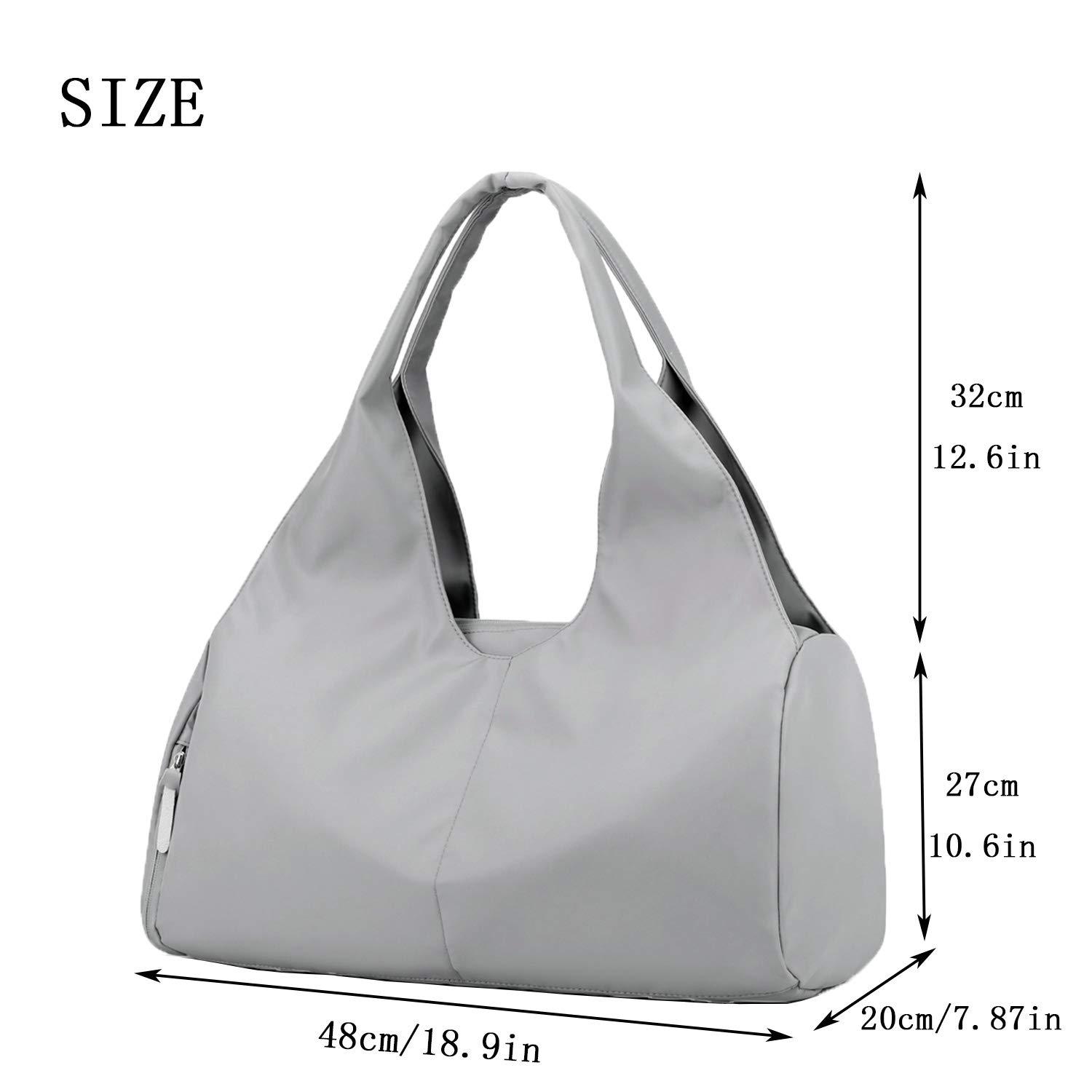 Sports Bag for Men and Women with Shoe Compartment & Wet Compartment Weekender Travel Bag Leisure Handbag Foldable Gym Bag Shopping Bag