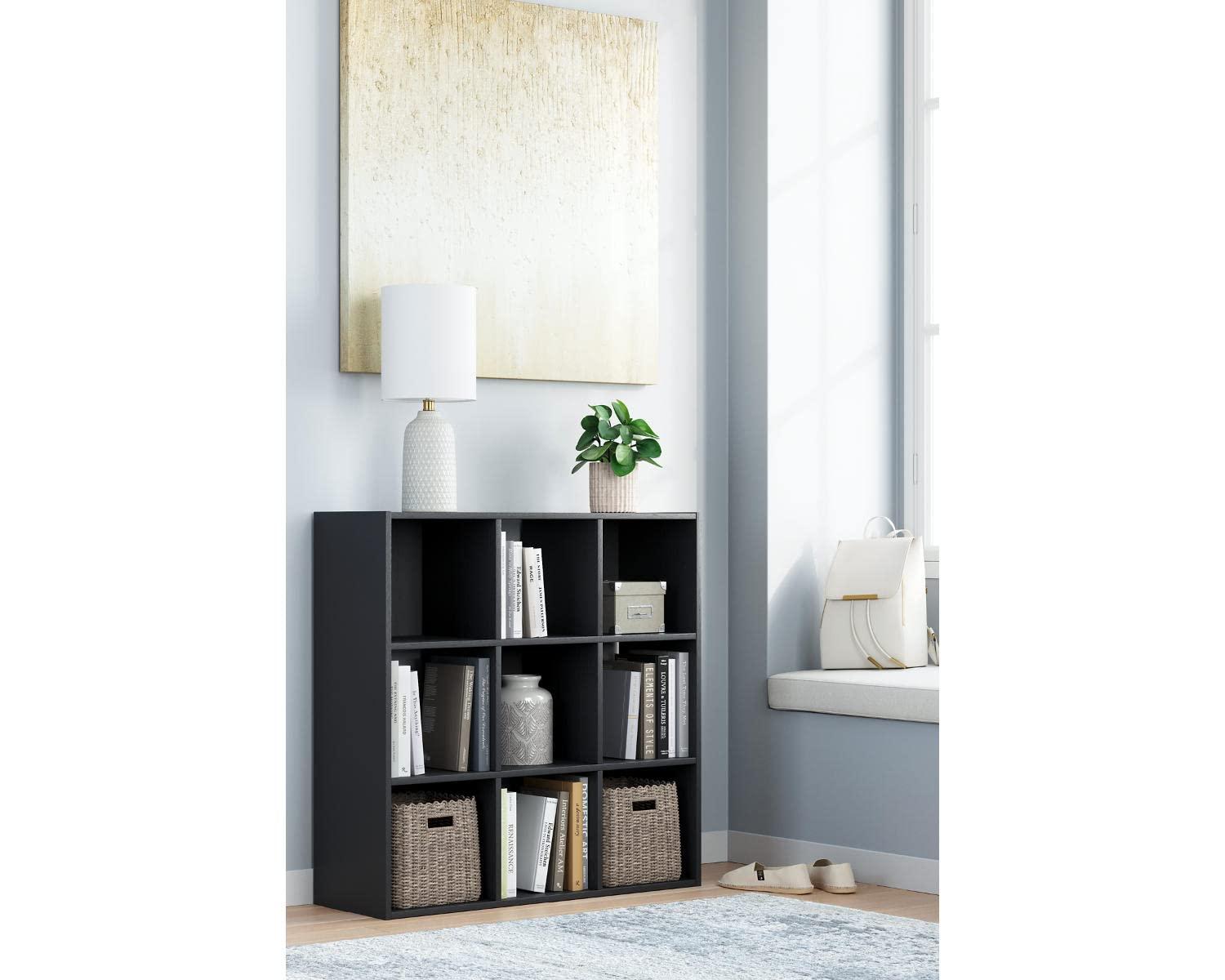 Langdrew Matte Black 9-Cube Contemporary Organizer