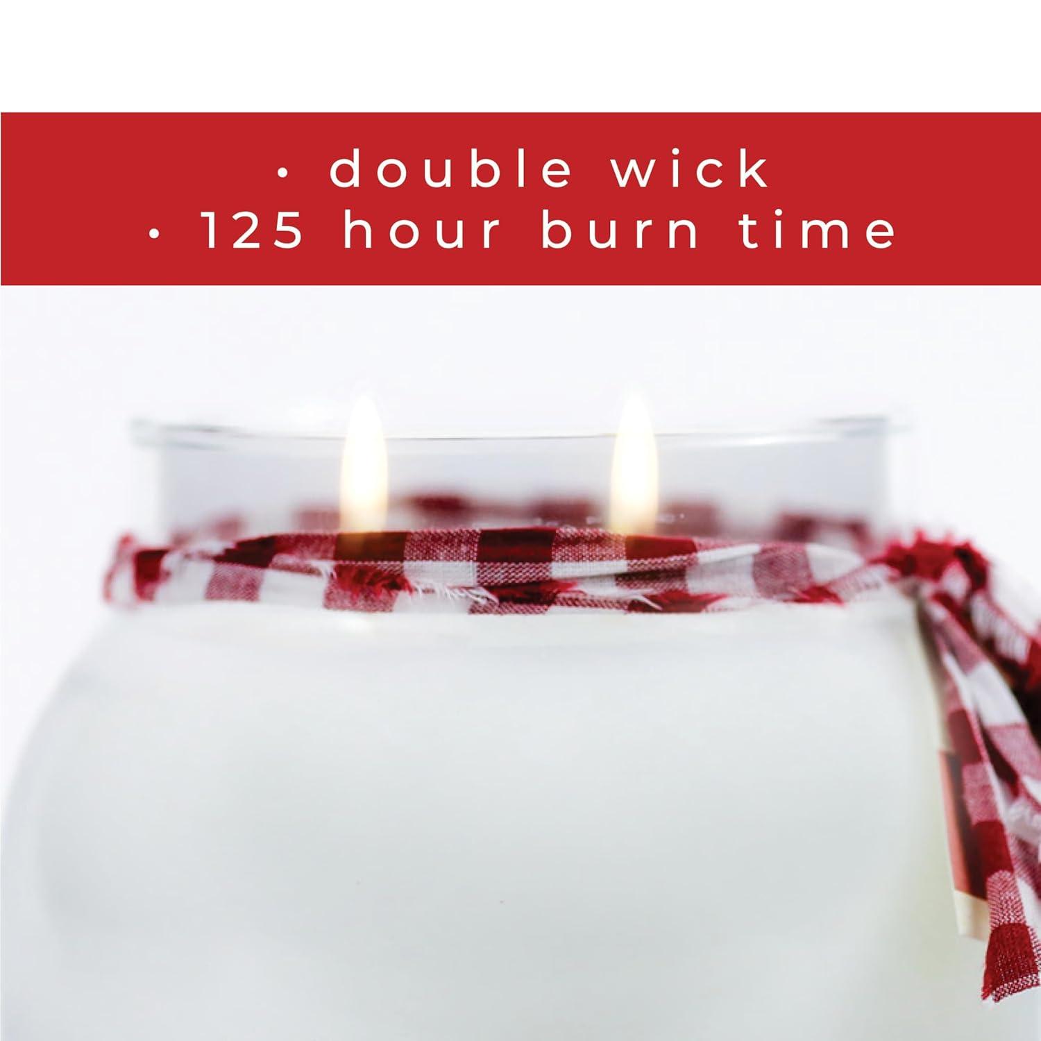 Candy Cane Scented Jar Candle with Black Lid