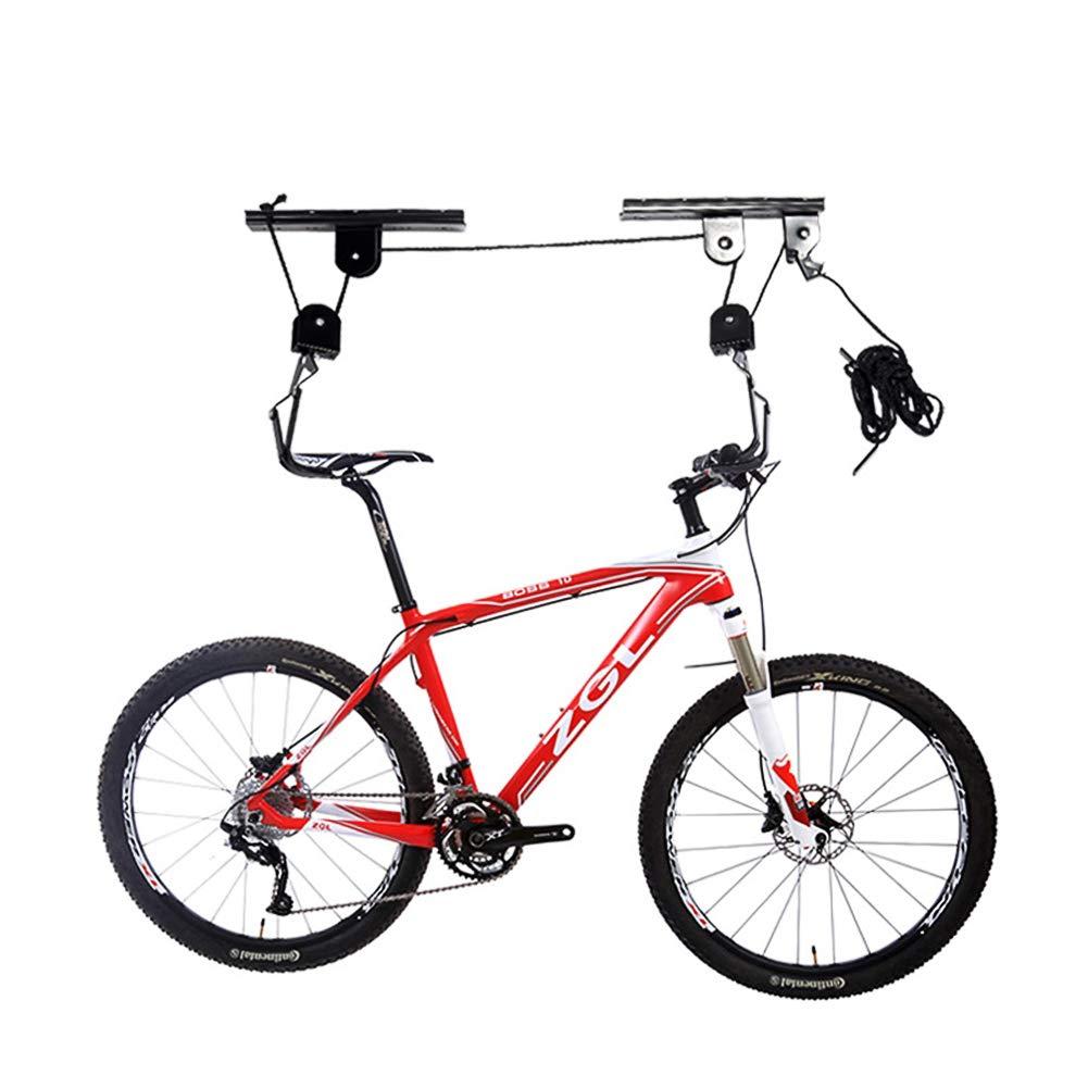ENROSLU Bike Lift Hoist For Garage Storage,100 lb Capacity Heavy Duty Ceiling Mountain Bicycle Hanger Pulley Rack