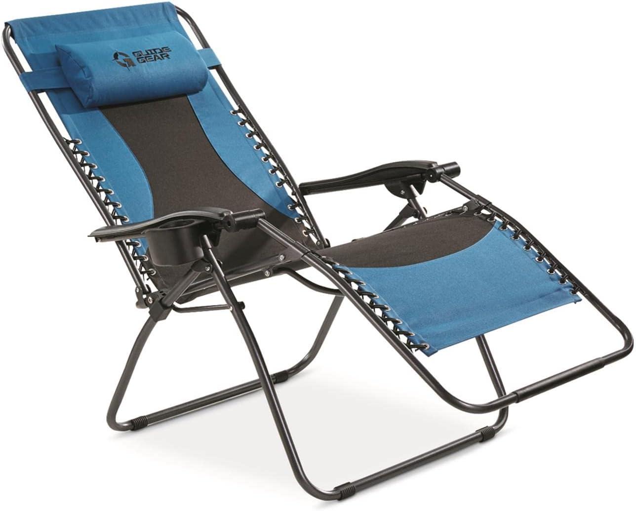 Guide Gear Oversized Zero-Gravity Chair, 500-lb. Capacity Blue/Black
