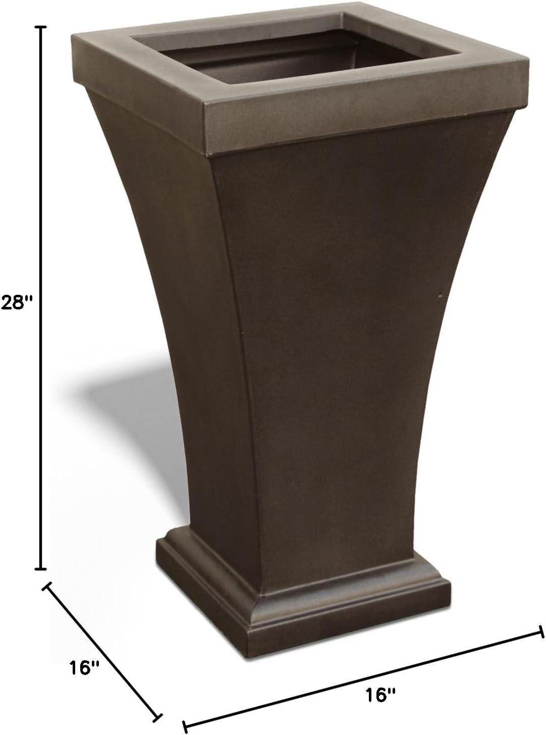 Mayne Inc. Bordeaux 28" Tall Resin Planter with Water Reservoir
