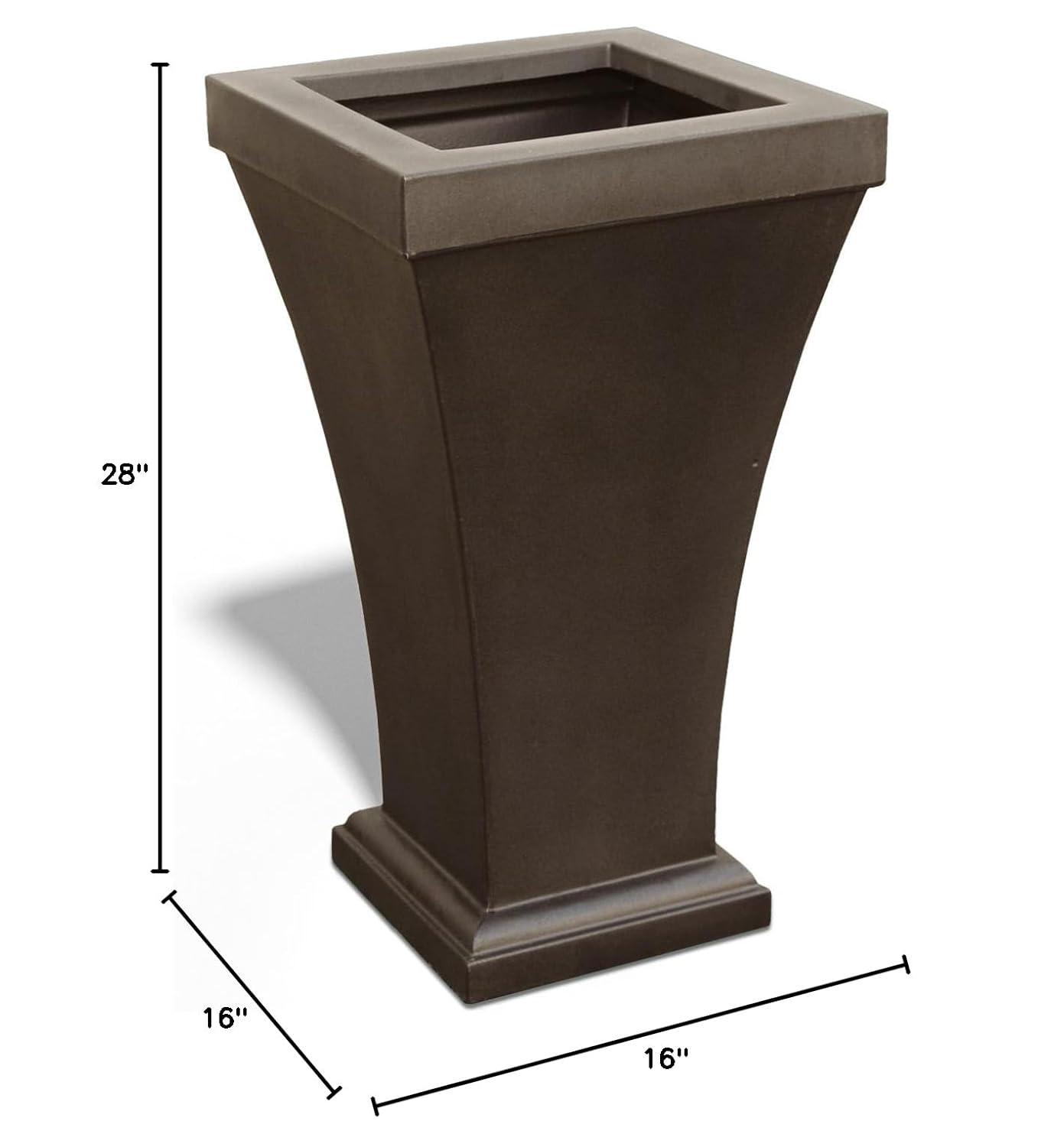 Mayne Inc. Bordeaux 28" Tall Resin Planter with Water Reservoir