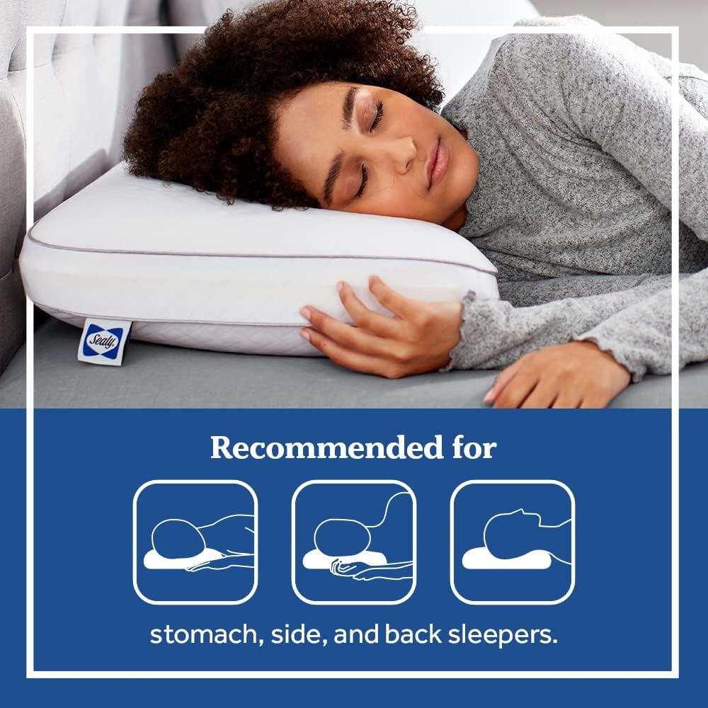 Standard White Memory Foam Hypoallergenic Bed Pillow Set