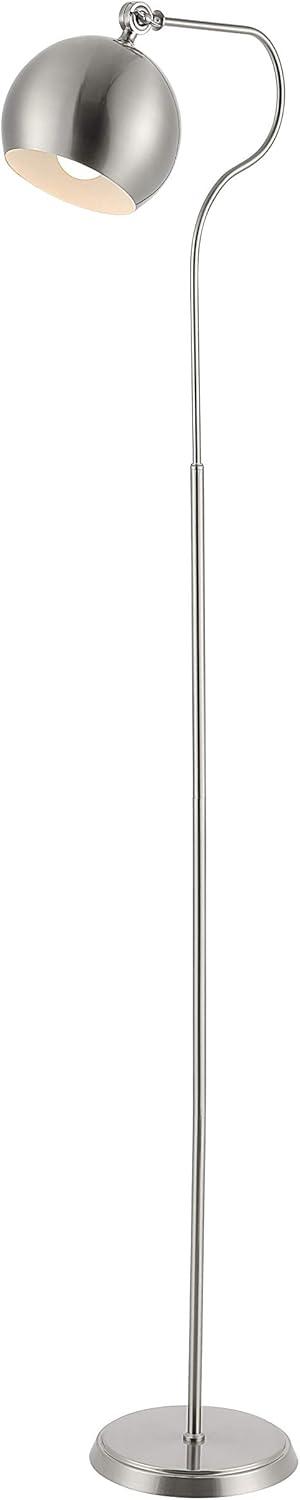 SAFAVIEH Elijah 64.5 in. Glam Iron Floor Lamp, Nickel