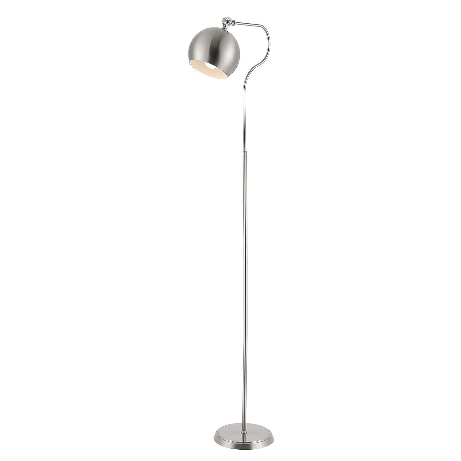 SAFAVIEH Elijah 64.5 in. Glam Iron Floor Lamp, Nickel