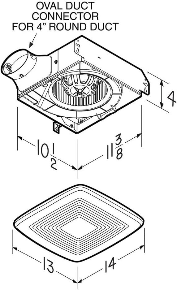 80 CFM Energy Star Certified Bathroom Fan