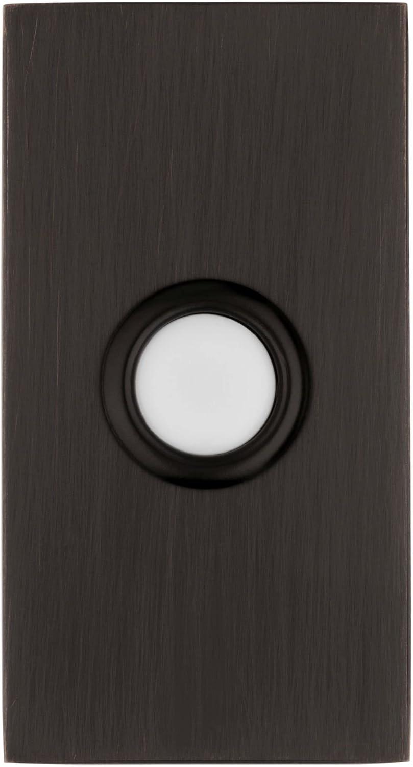 Satin Black Illuminated Rectangular Door Bell Button