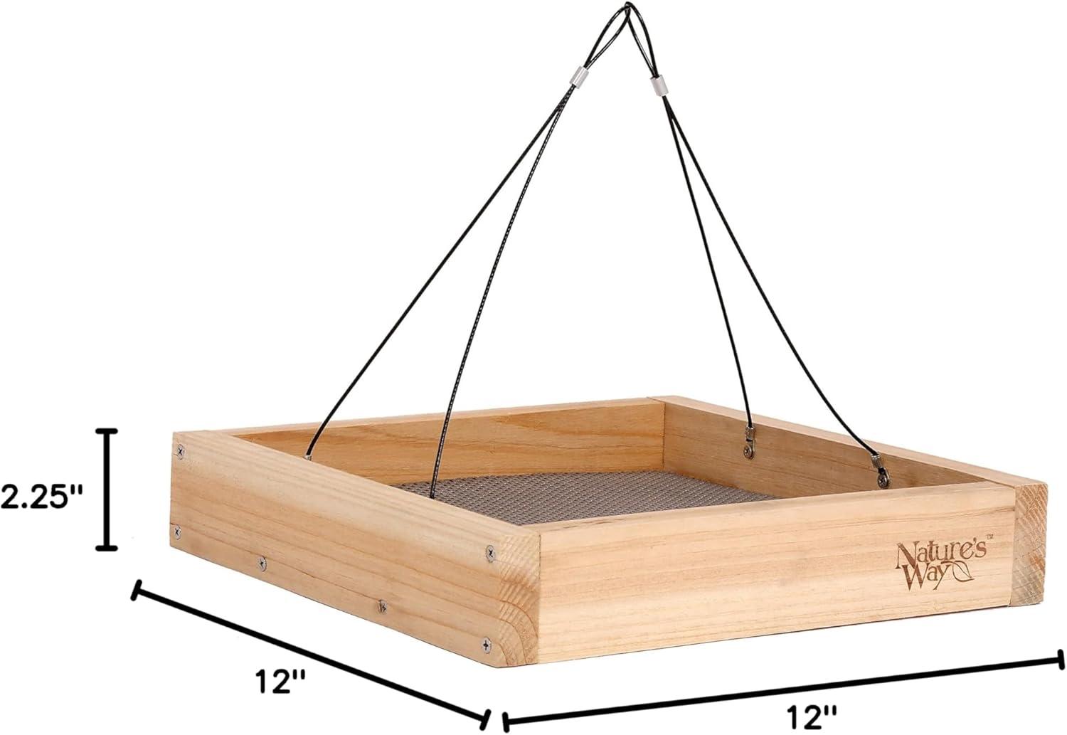 Nature's Way Cedar Platform Hanging Bird Feeder