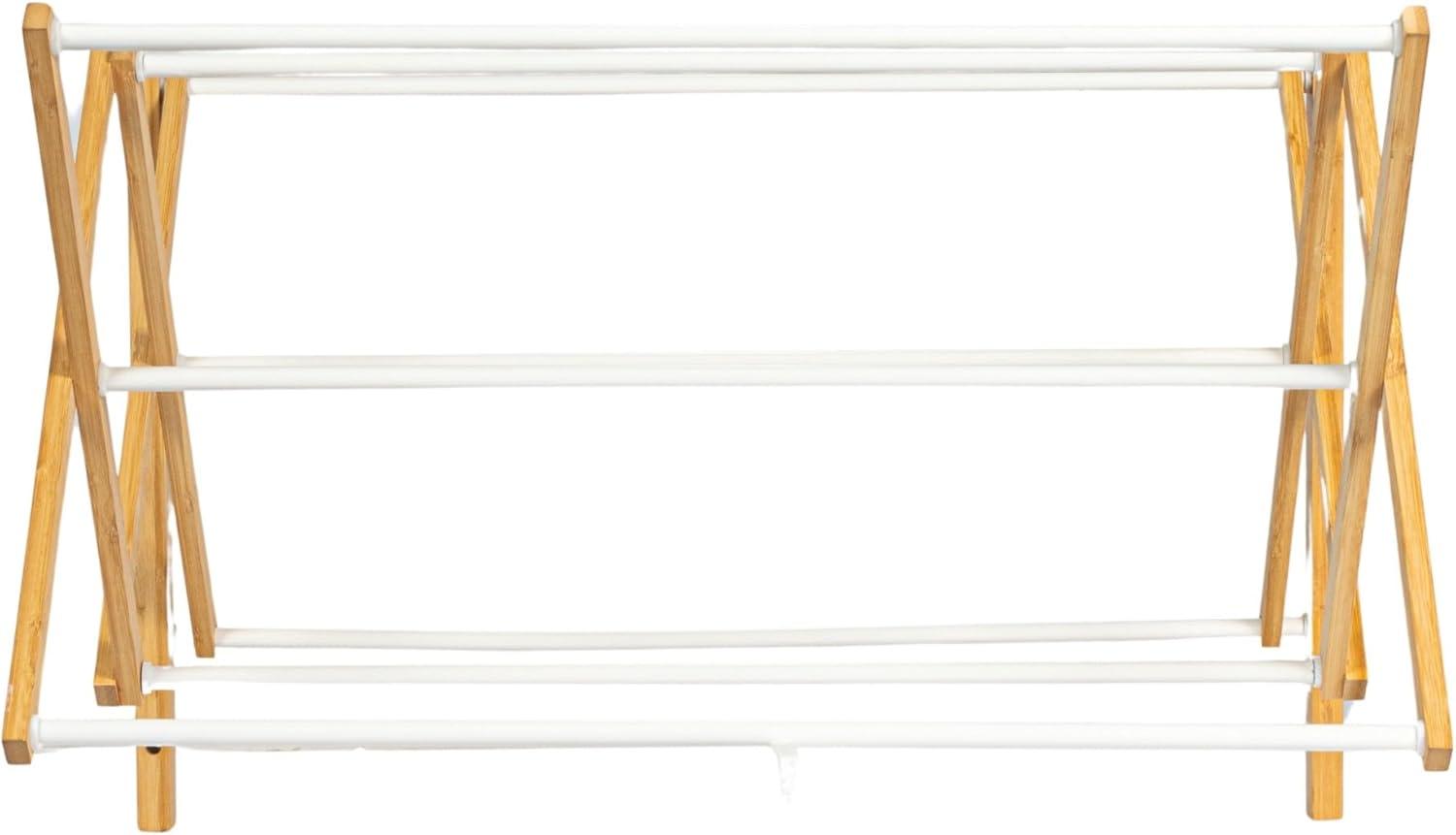 Household Essentials Meghan Bamboo Foldable Wall-Mounted Drying Rack
