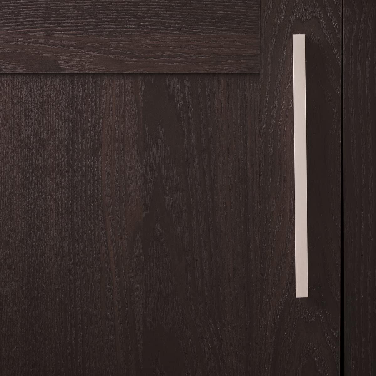 Hickory Hardware 1 Pack Solid Core Kitchen Cabinet Pulls, Luxury Cabinet Handles, Hardware for Doors & Dresser Drawers, 7-9/16 Inch (192mm) Hole Center, Toasted Nickel, Streamline Collection