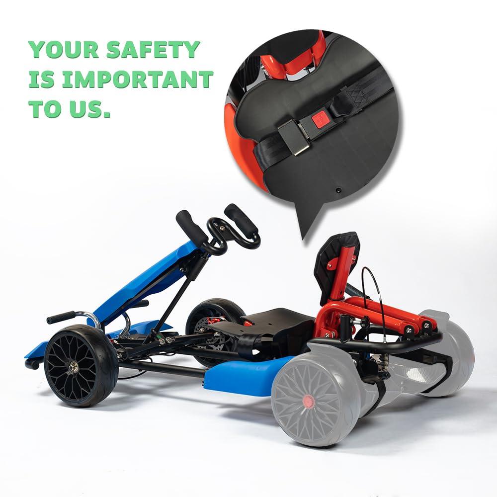 HYPER GOGO GoKart Kit - Hoverboard Attachment - Compatible with All Hover Boards,Blue