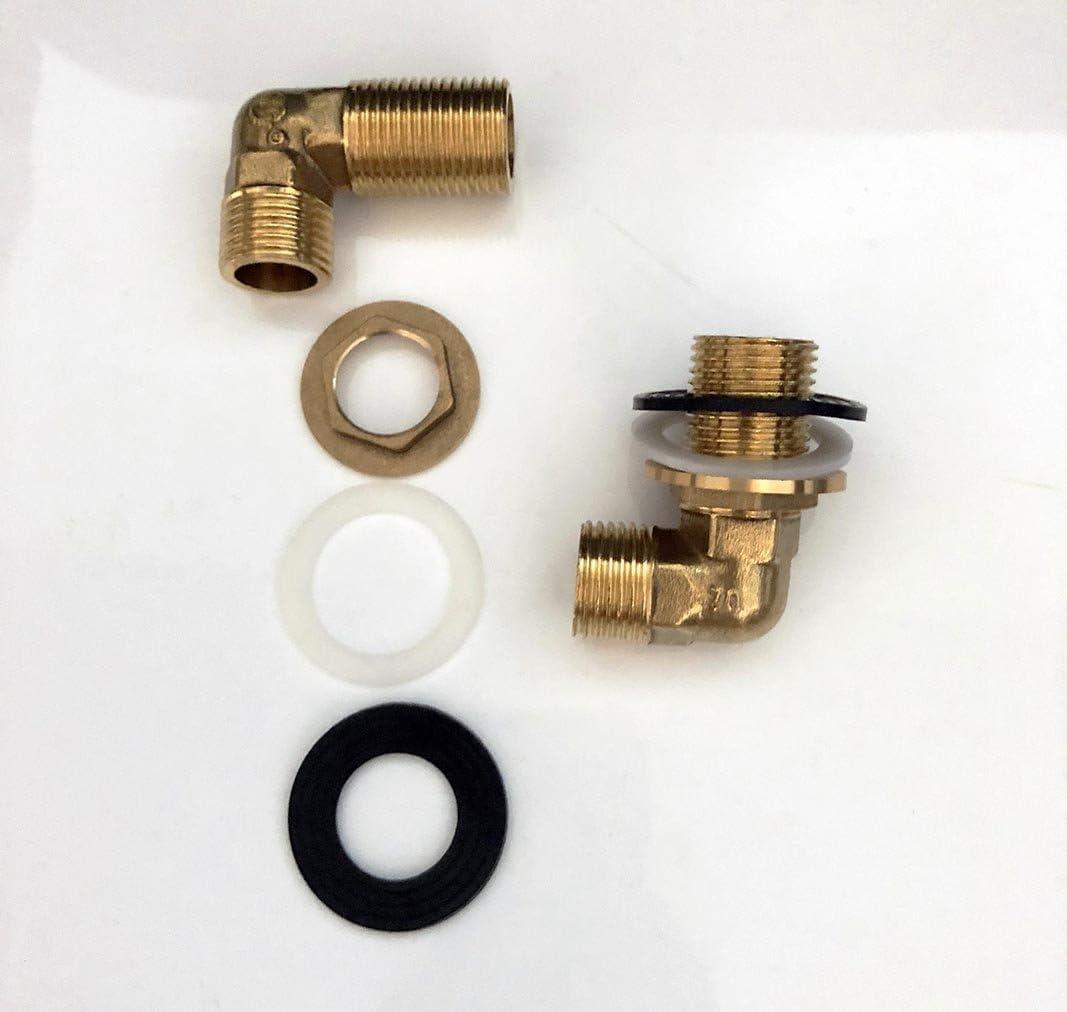 Brass Elbow Adapter Installation Kit for Wall Mount Commercial Faucet