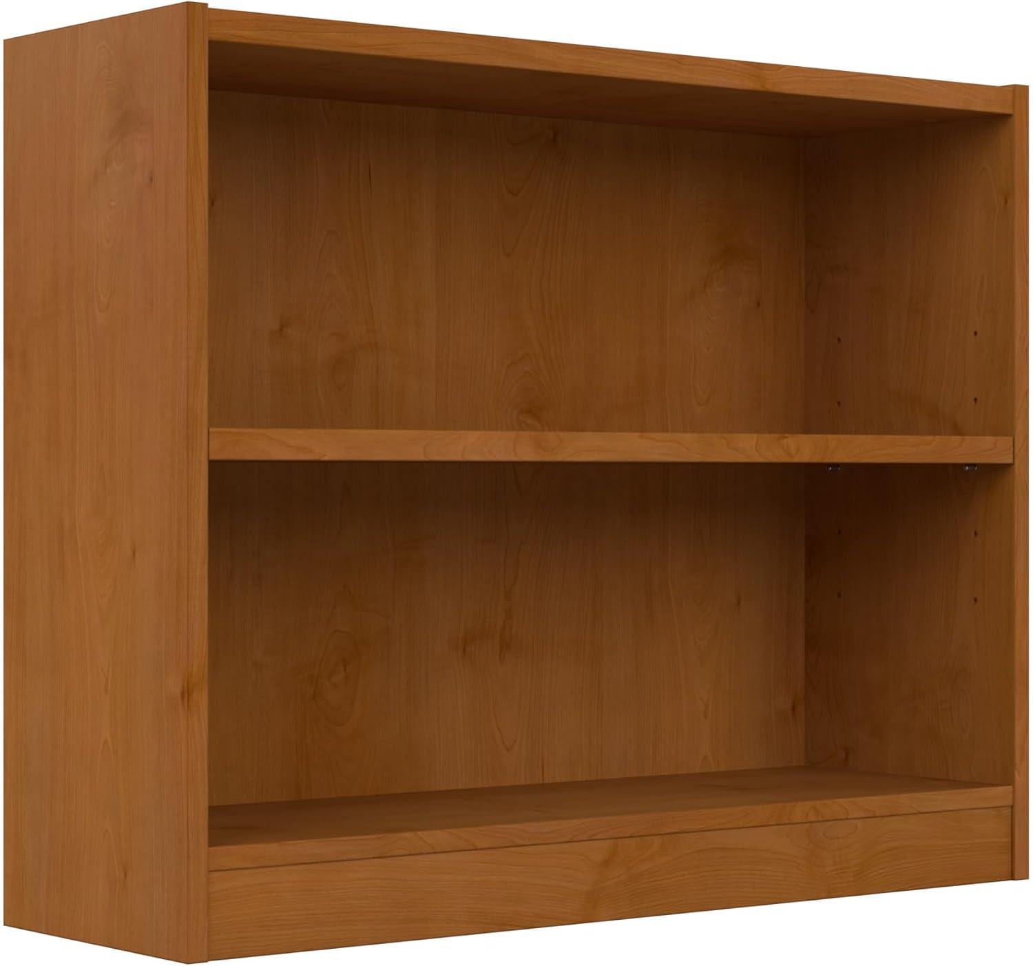 Universal Small 2 Shelf Bookcase in Natural Cherry - Engineered Wood