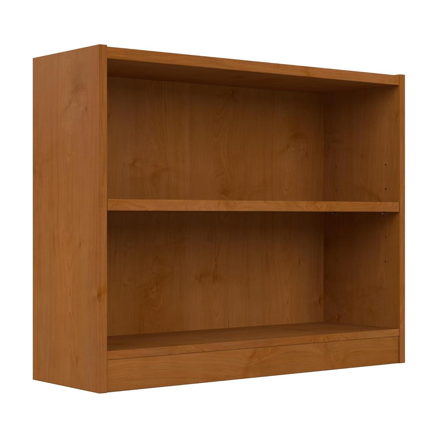 Universal Small 2 Shelf Bookcase in Natural Cherry - Engineered Wood