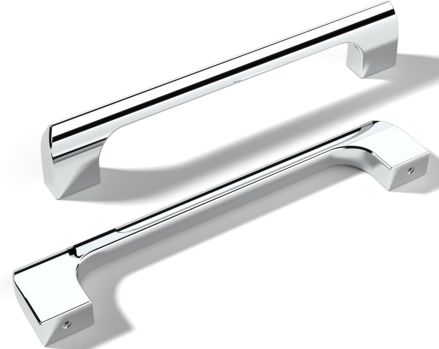 Hickory Hardware H076702-CH-10B 128 mm CC Forge Cabinet Pull, Polished Chrome - Pack of 10