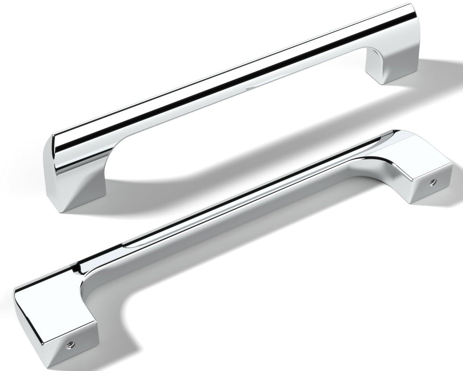 Hickory Hardware H076702-CH-10B 128 mm CC Forge Cabinet Pull, Polished Chrome - Pack of 10
