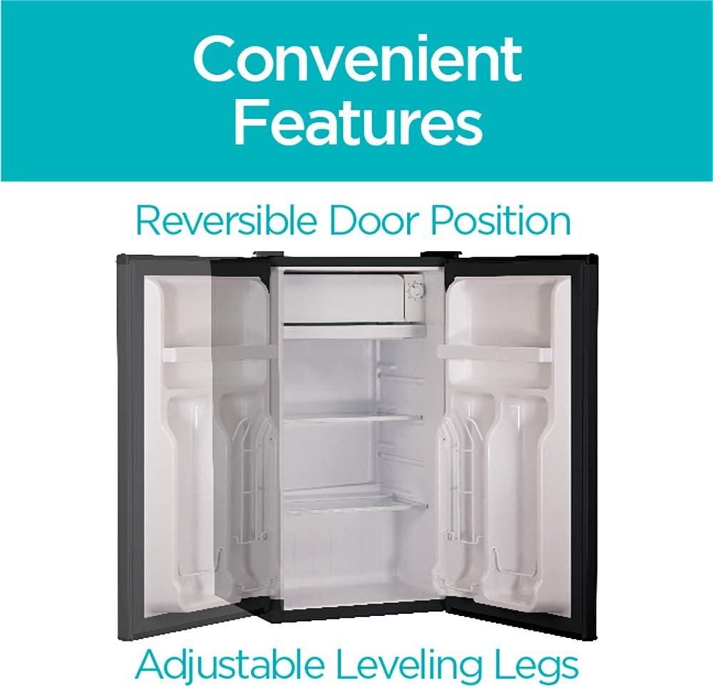 BLACK+DECKER Compact Refrigerator 3.2 Cu. Ft. with True Freezer, Black