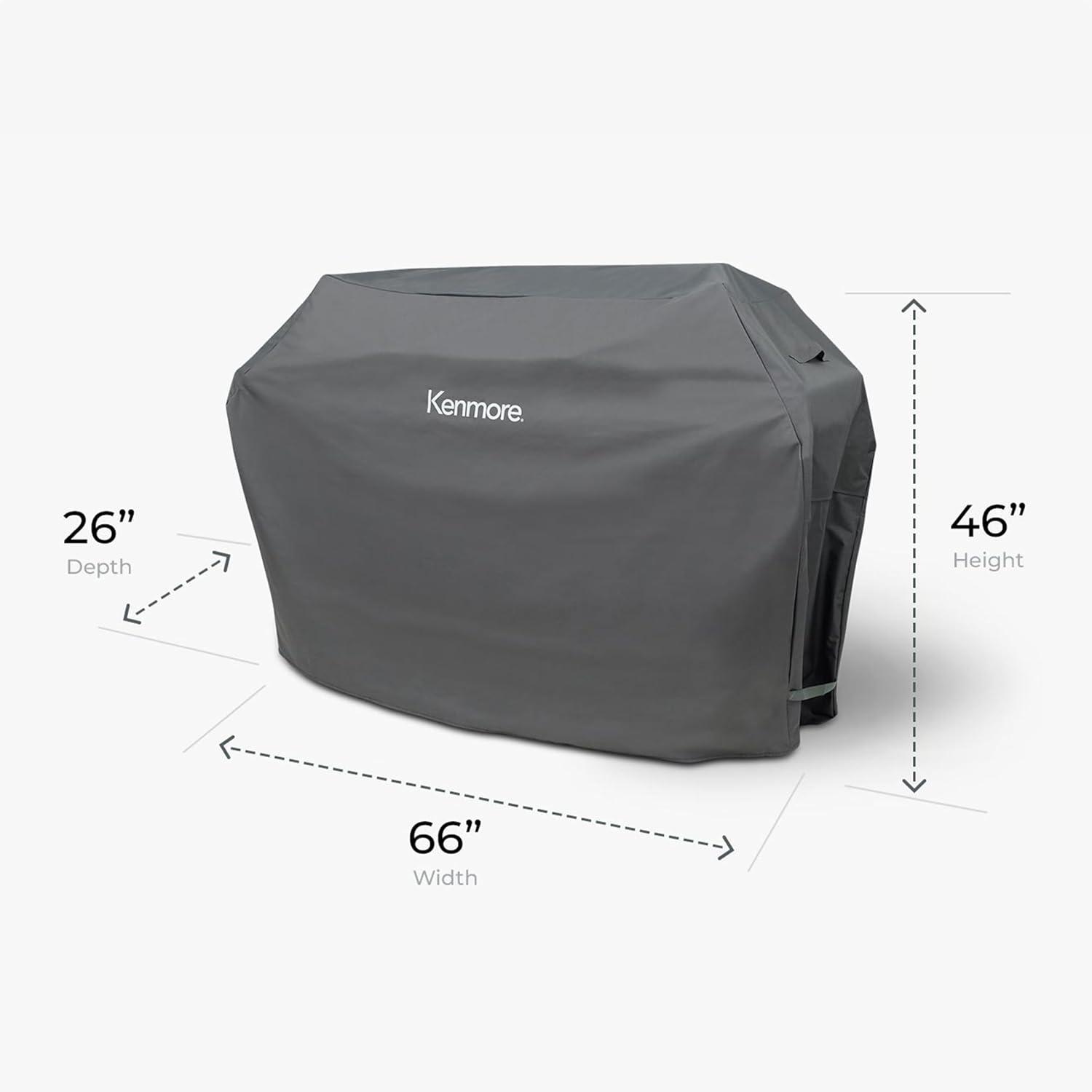 Kenmore Grill Cover, 66-Inch for 6-Burner Gas Grill, Gray