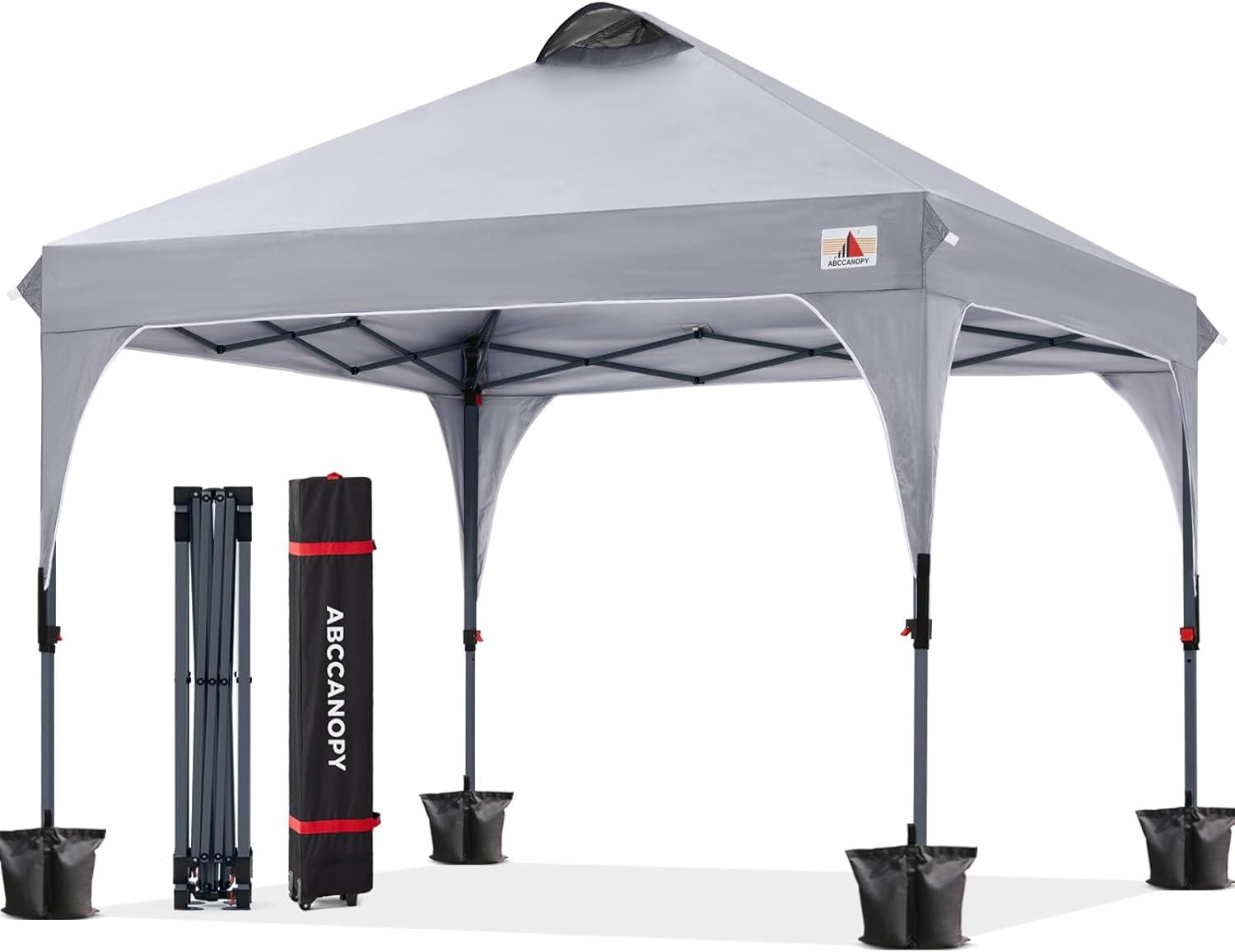 Gray 10x10 Portable Outdoor Pop-Up Canopy Tent