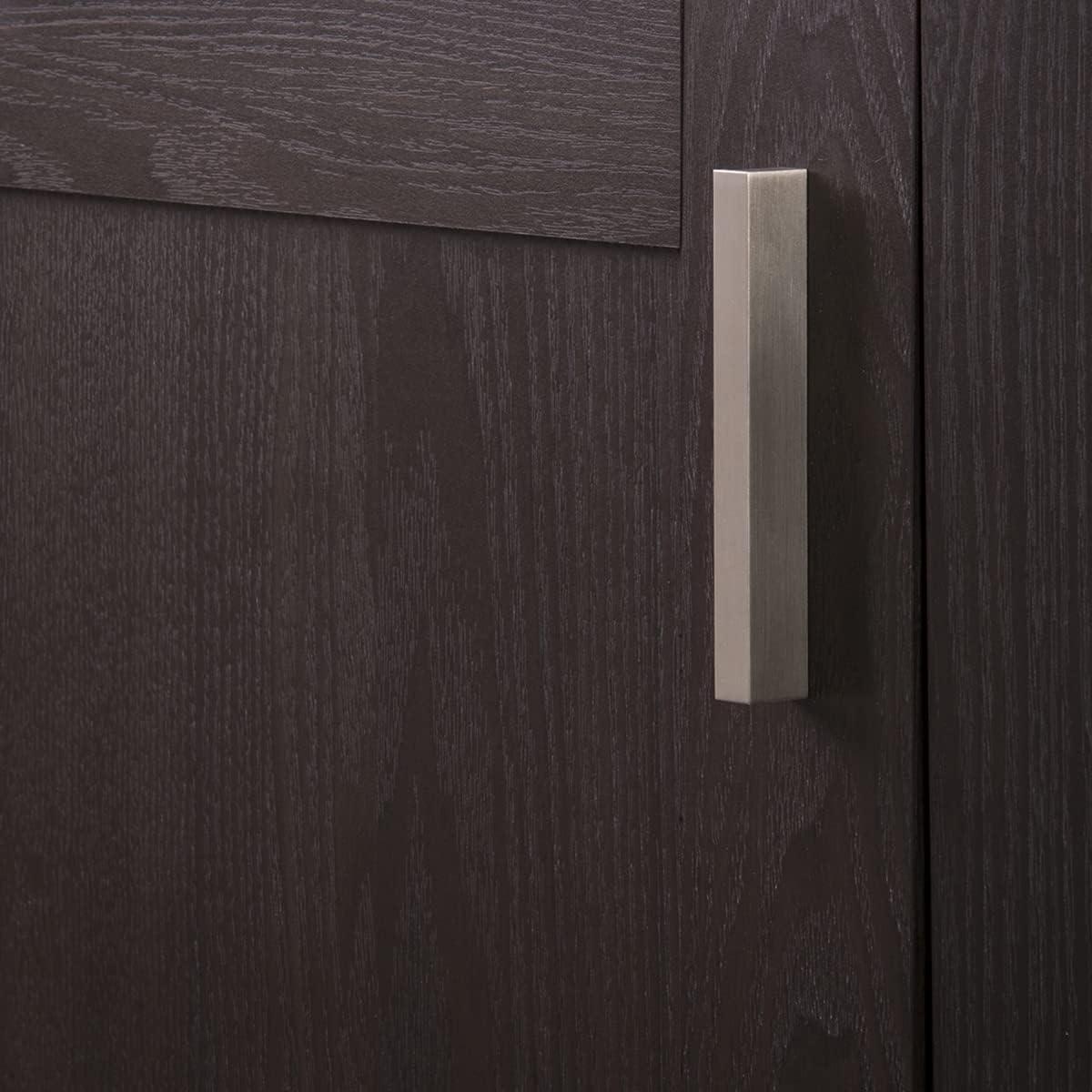 Brushed Nickel Modern Finger Cabinet Drawer Pull