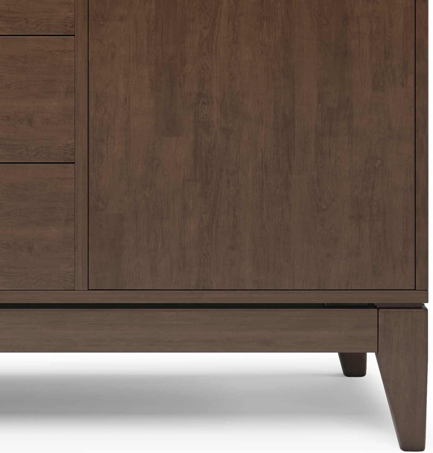 Harper SOLID HARDWOOD 60" Wide Design Sideboard Buffet in Walnut Brown