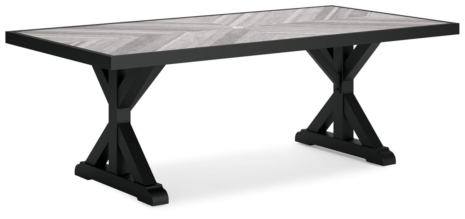 Signature Design by Ashley Beachcroft Black & Gray Outdoor Dining Table