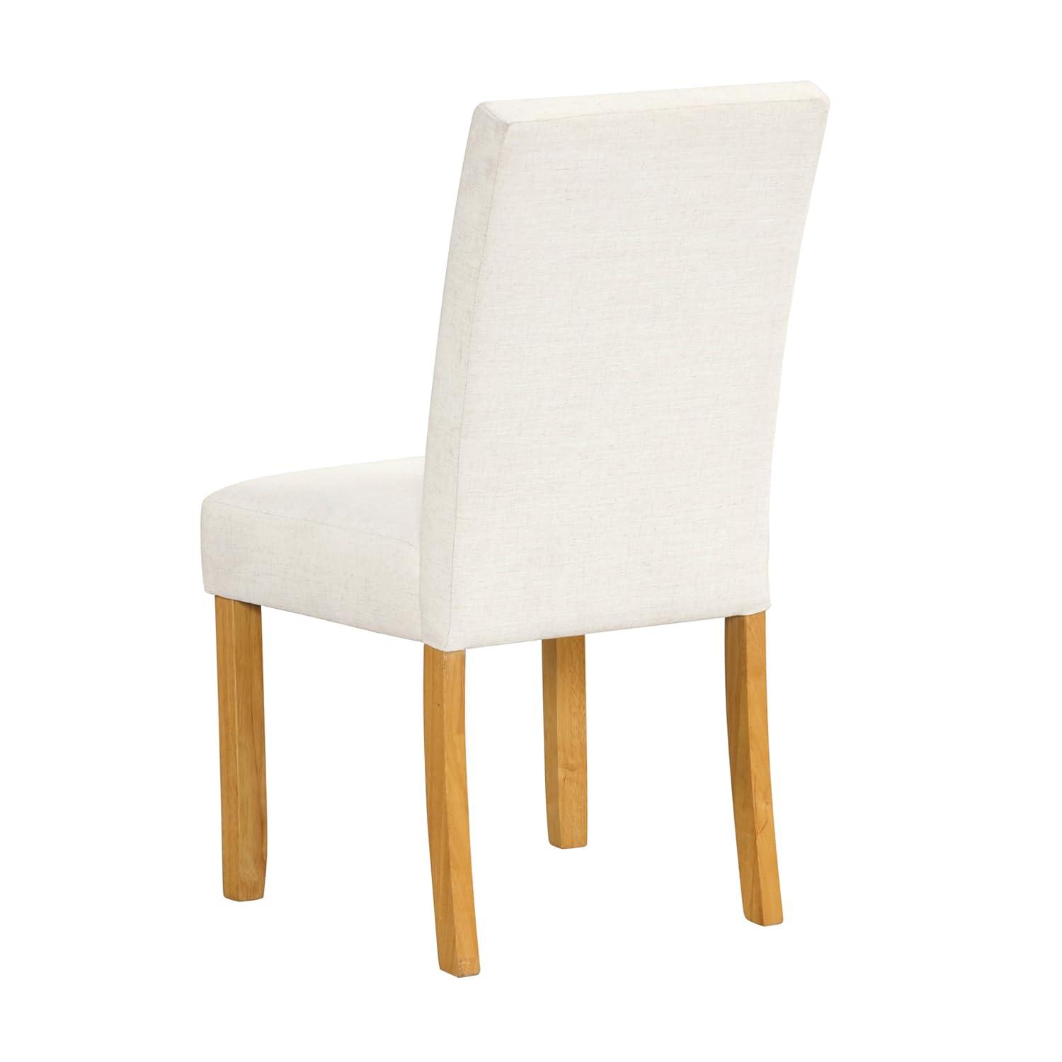 HomePop Set of 2 Tufted Back Dining Chairs Cream: Upholstered, Plywood Frame, 300lbs Capacity
