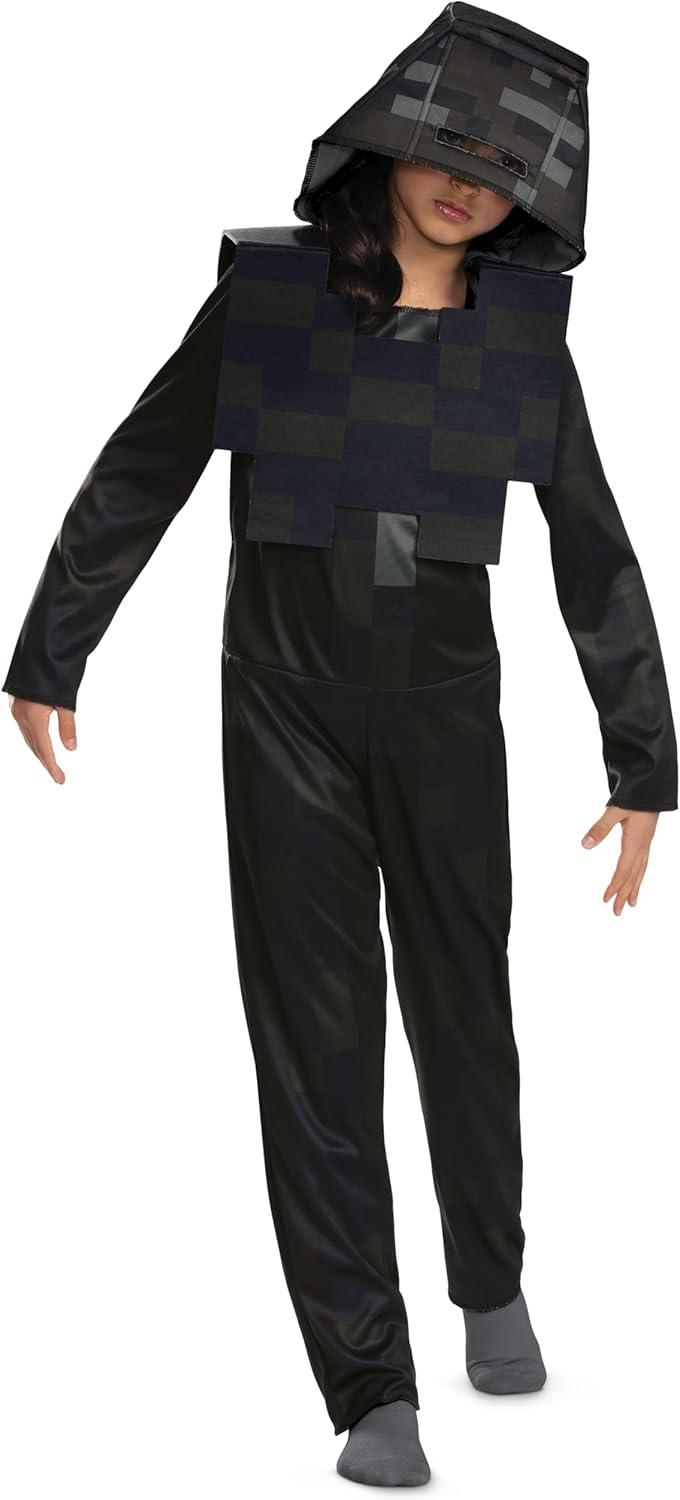 Minecraft Wither Skeleton Hooded Jumpsuit Classic Child Costume, Small (4-6)