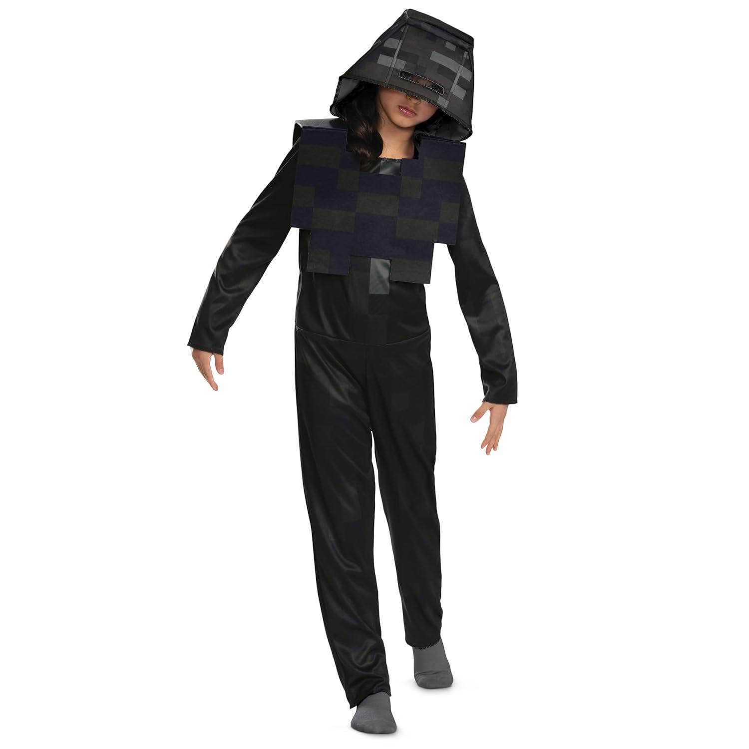 Minecraft Wither Skeleton Hooded Jumpsuit Classic Child Costume, Small (4-6)