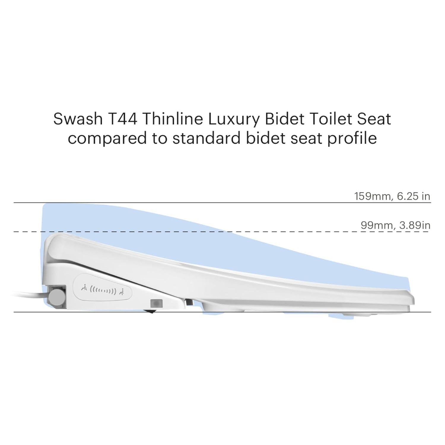 Swash Thinline T44 Luxury Bidet Toilet Seat with Remote Control, White