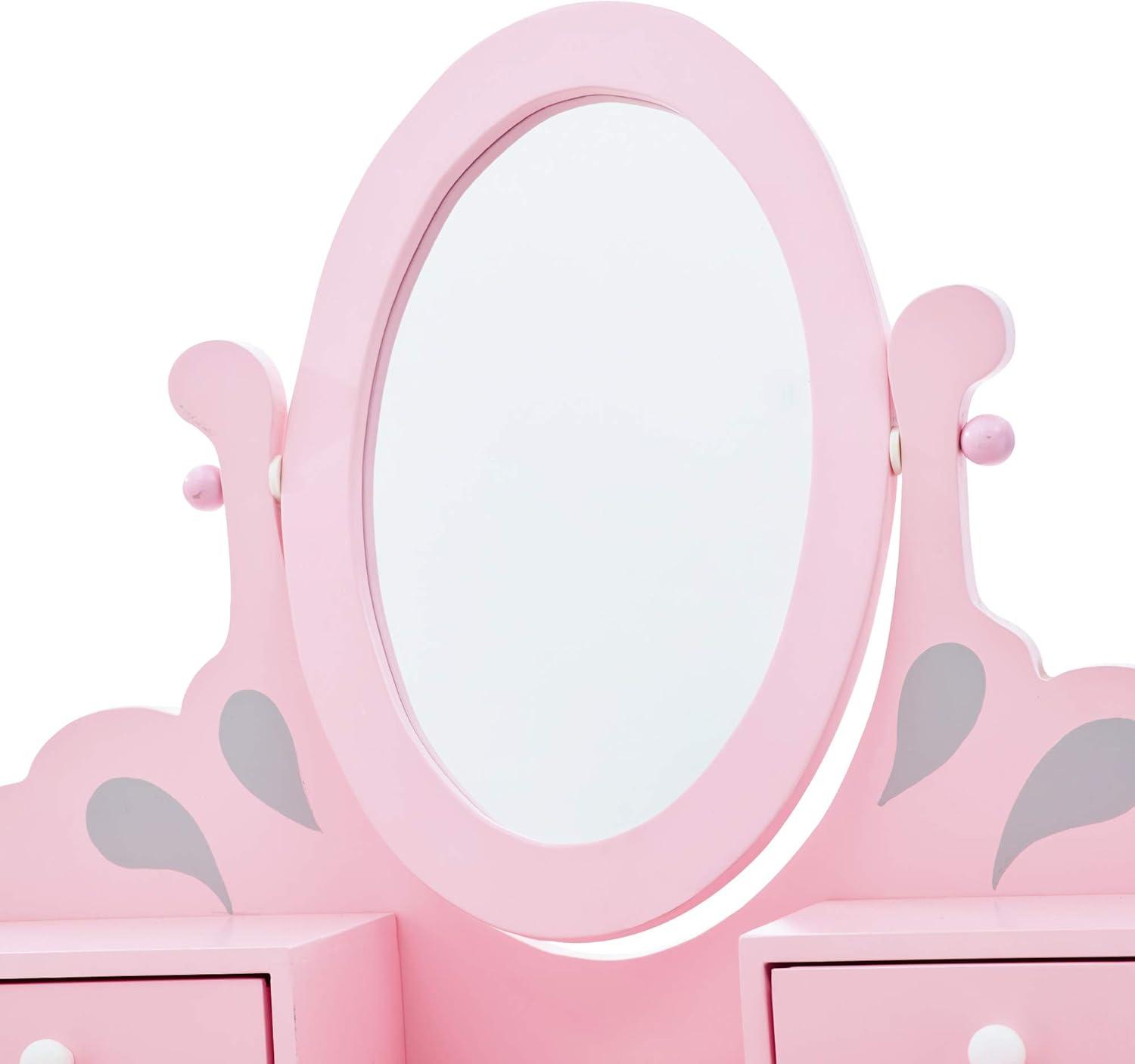 Teamson Kids Teamson Kids Wooden Princess Rapunzel 2-pc. Vanity Set, Gray/Pink