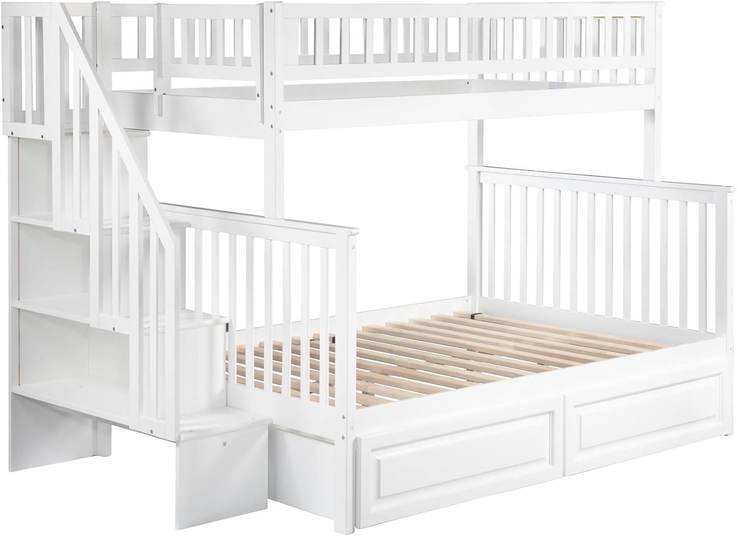Woodland Staircase Bunk Bed Twin over Twin in Multiple Colors and Configurations