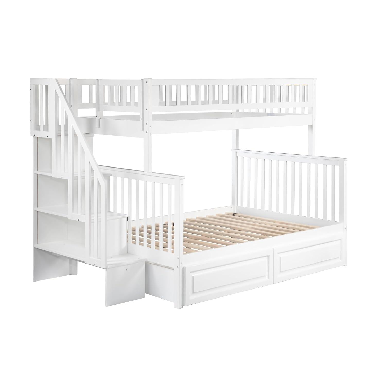 Woodland Staircase Bunk Bed Twin over Twin in Multiple Colors and Configurations