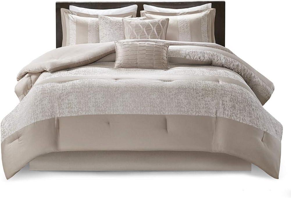 Ava 7 Piece Chenille Jacquard Comforter Set