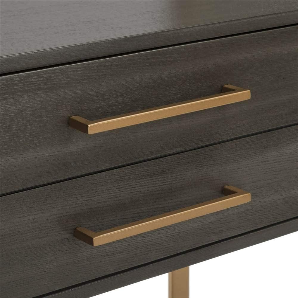 Skylar 4 Tier 1 Drawer Etagere - Gold / Grey - Safavieh