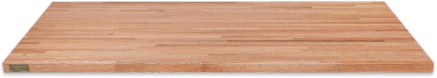 CONSDAN Butcher Block Counter Top, USA Grown Solid Oak Wood Countertop, Washer/Laundry Countertop, Table Top, Polished, Prefinished with Food-safe Oil, 1.5" Thickness, 12" L x 25" W