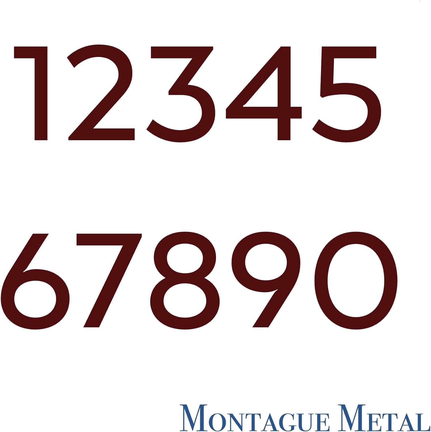 Roman Bronze 4-inch Floating Aluminum House Number 7