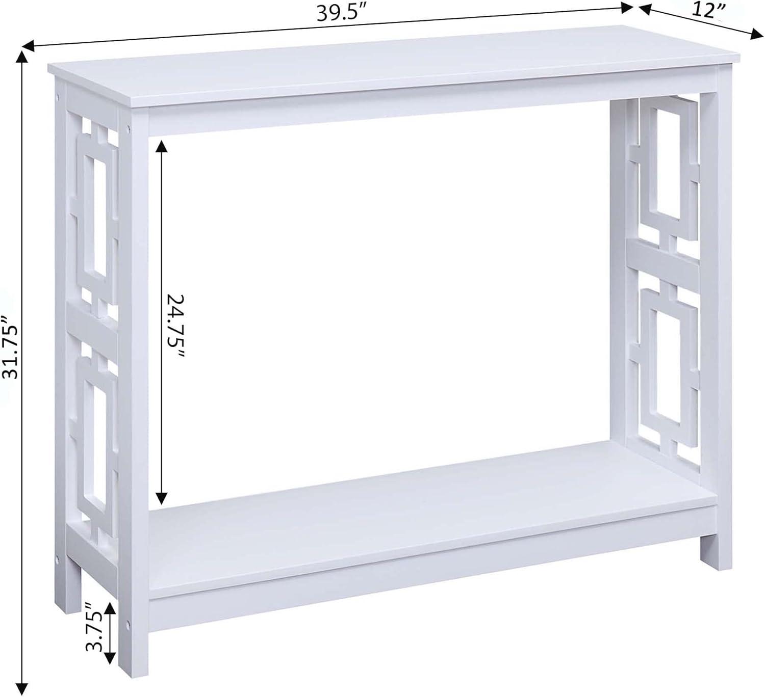 Convenience Concepts Town Square Console Table, White