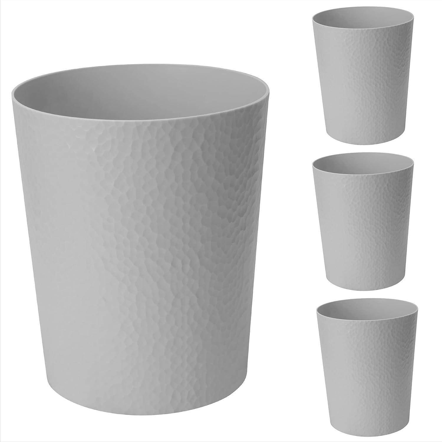 Bath Bliss Plastic Open Waste Basket (Set of 4)